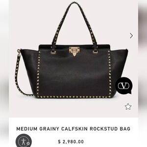 Valentino Medium Calfskin Rockstud Bag